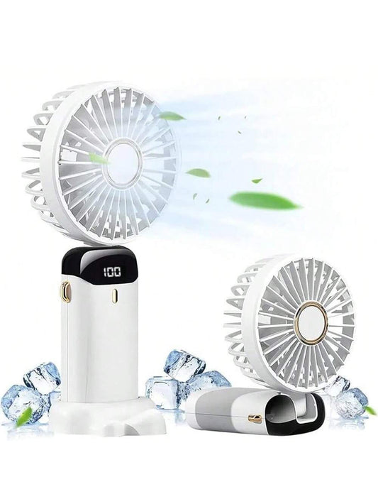 Stay Cool On-The-Go: Small Handheld USB Fan - Portable & Charging for Students & Office Desk