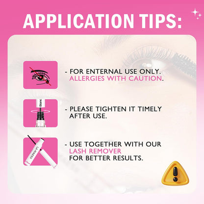 Lash Cluster Bond and Seal Waterproof Glue for Eyelash Clusters 10Ml 2-In-1 Home Use Strong Hold 72H